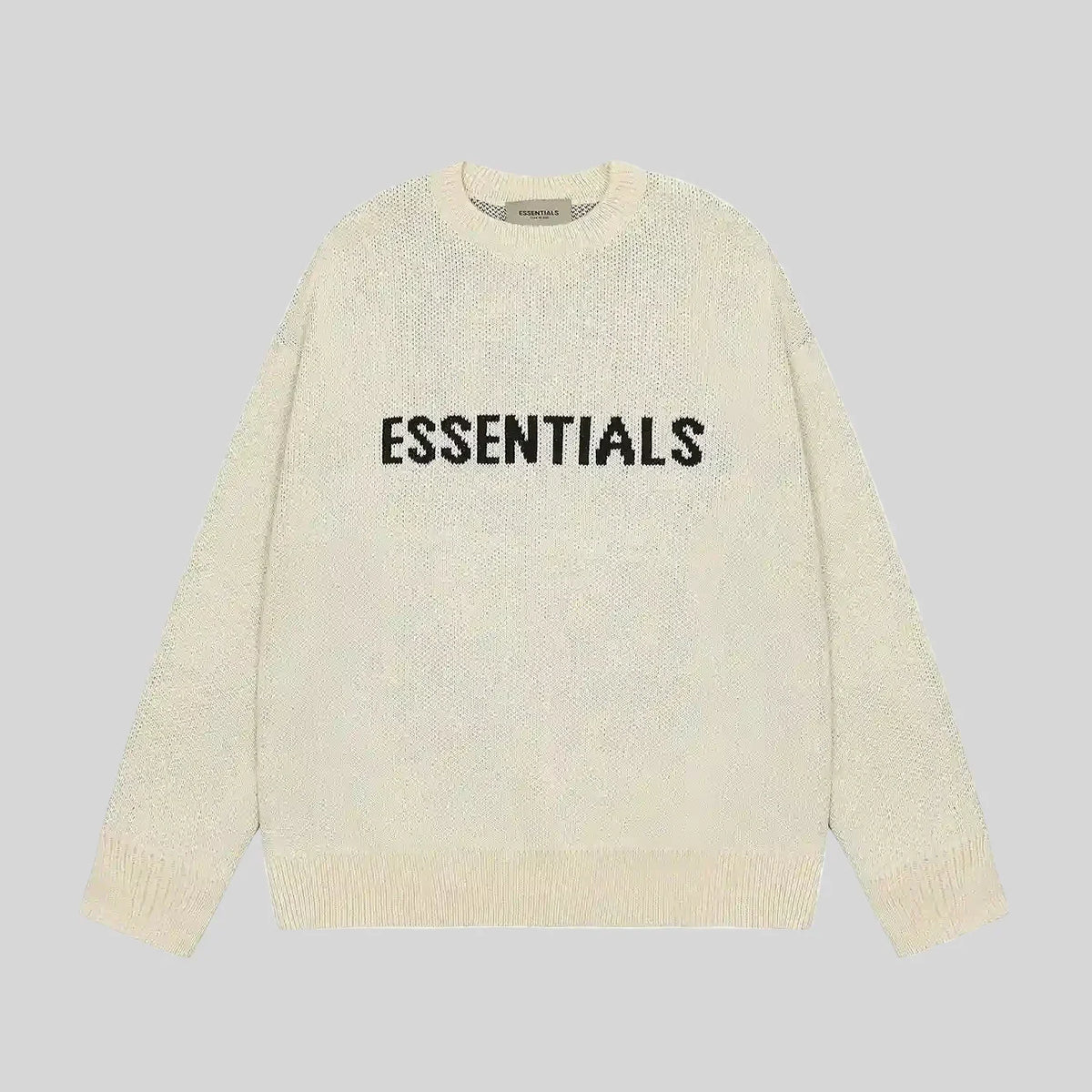 Essentials Light Cream Sweatshirt – Relaxed Streetwear Crewneck