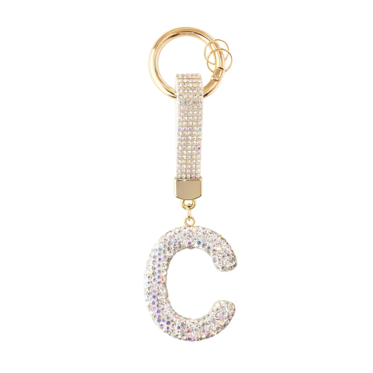 Sparkle Initial – Bag Charm (Silver)